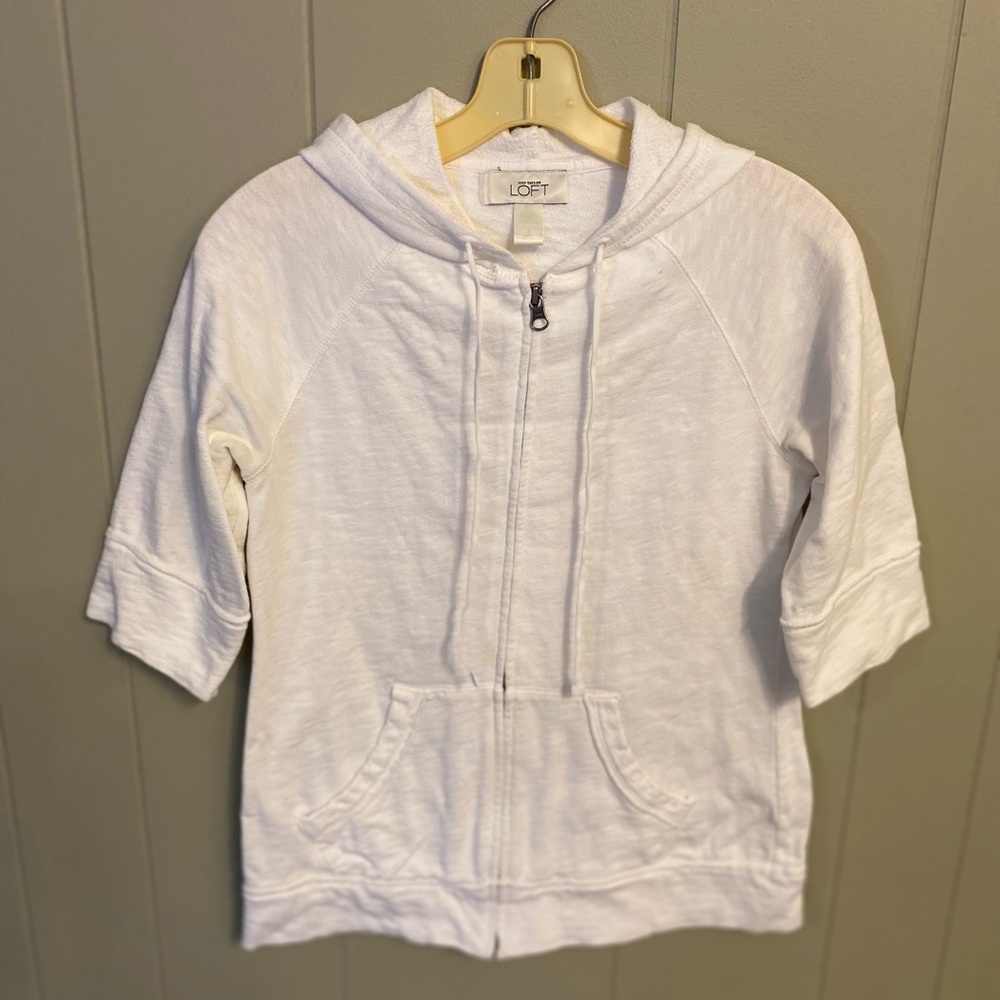 White loft zip up